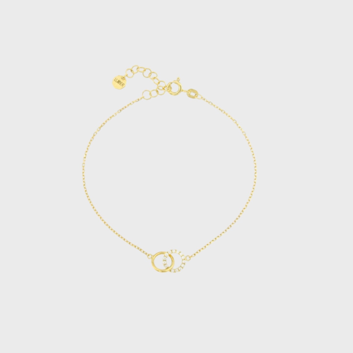 Bracciale in oro 9 kt con doppio cerchio centrale