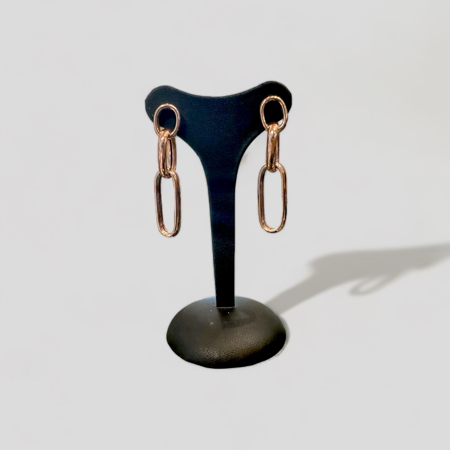orecchini catena in argento 925 placcato oro rosa