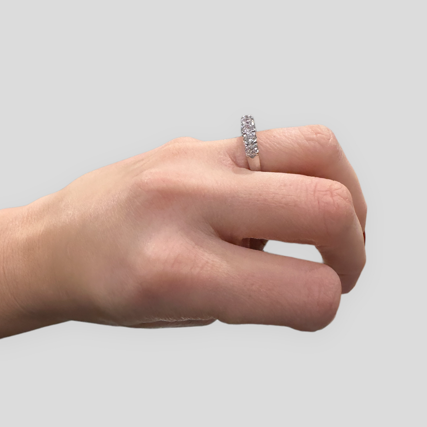 Anello Riviera in Argento 925 con 7 Zirconi Taglio Brillante