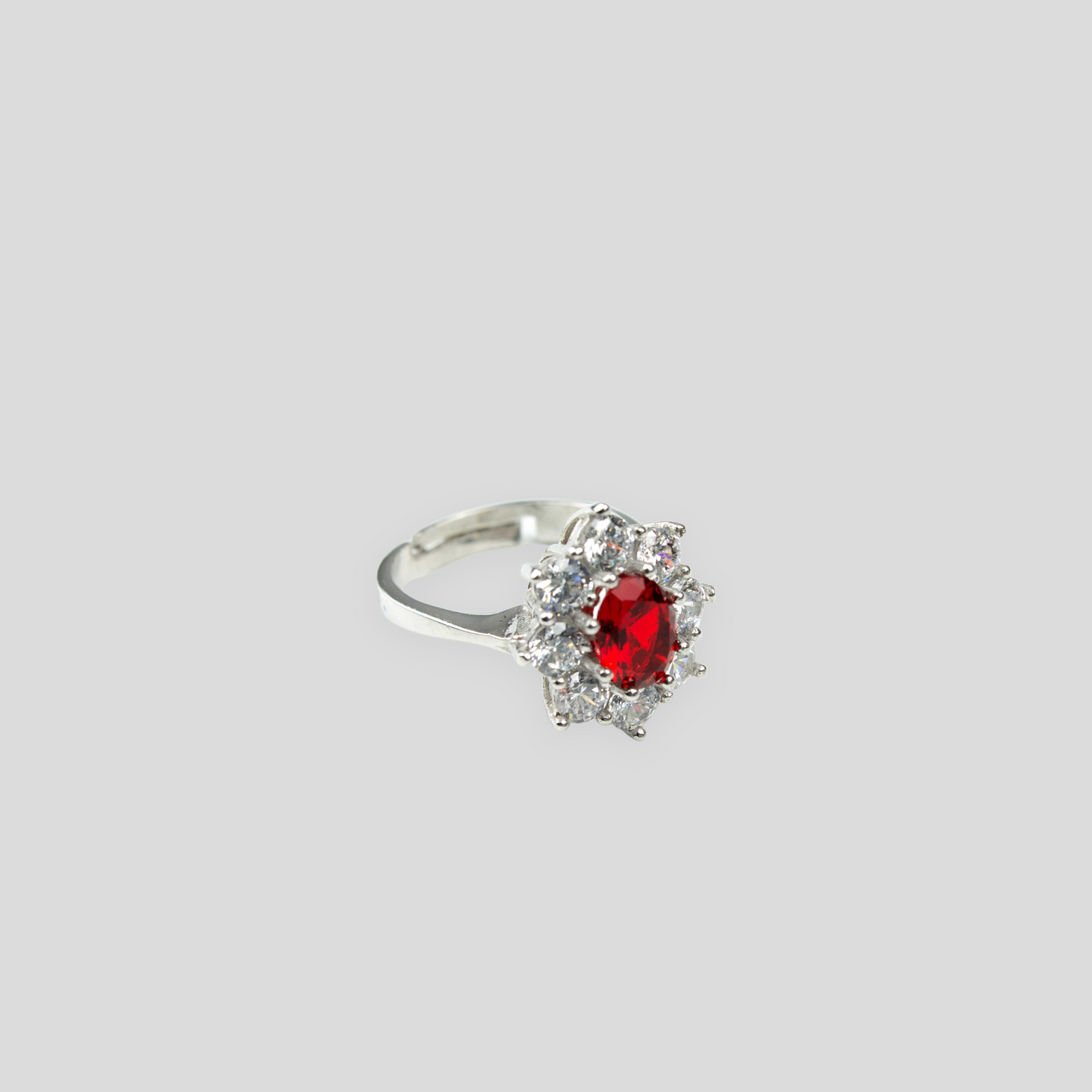 Anello in Argento 925 con Pietra Zaffiro/Smeraldo/Rubino/Acquamarina e Zirconi 6gr.