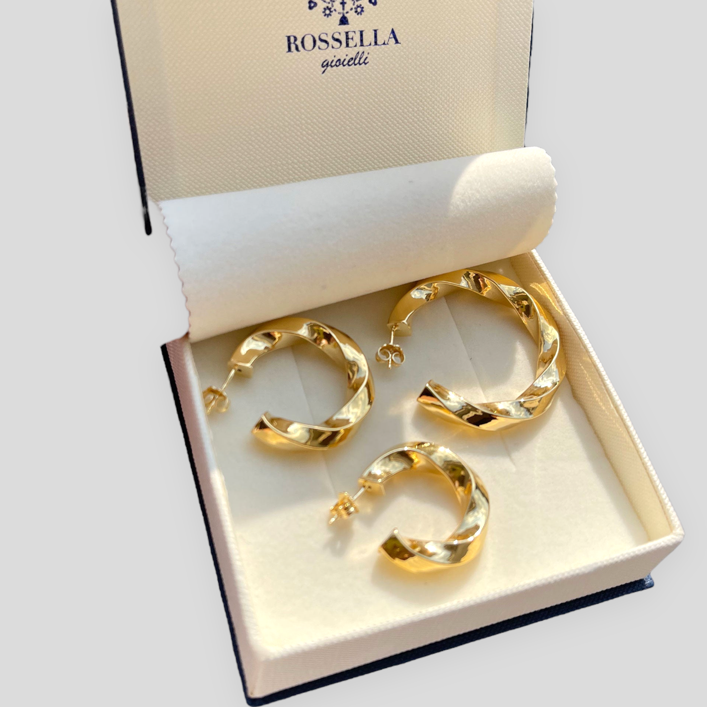 Orecchini cerchio avvitati in argento 925 - Tre circonferenze e colorazioni disponibili