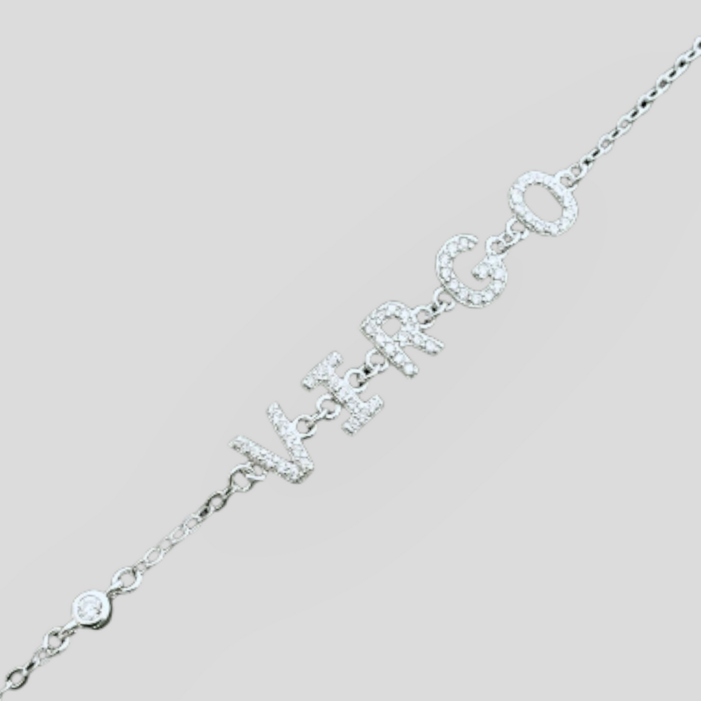 Bracciale con Segno Zodiacale in Argento 925 e Zirconi - Lunghezza 16+4cm