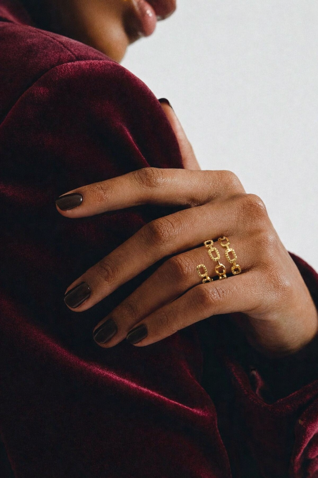 Anello Maglia Luxury in Oro 18K e Zirconi