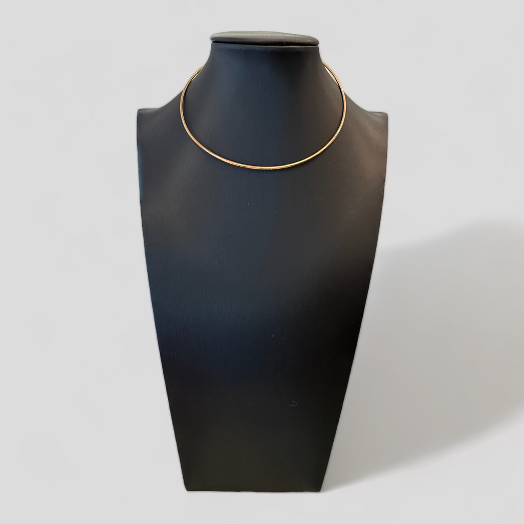 Collana girocollo rigida in argento 925, disponibile in 3 colorazioni