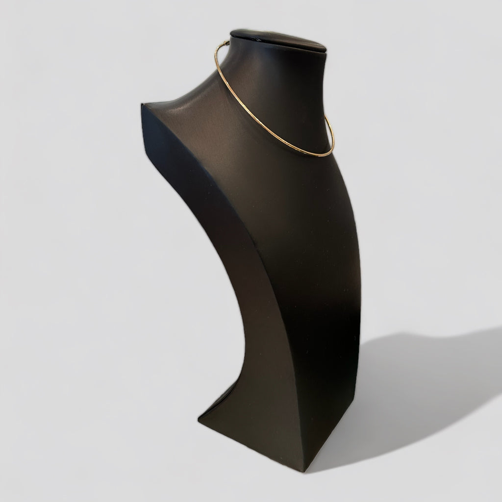 Collana girocollo rigida in argento 925, disponibile in 3 colorazioni