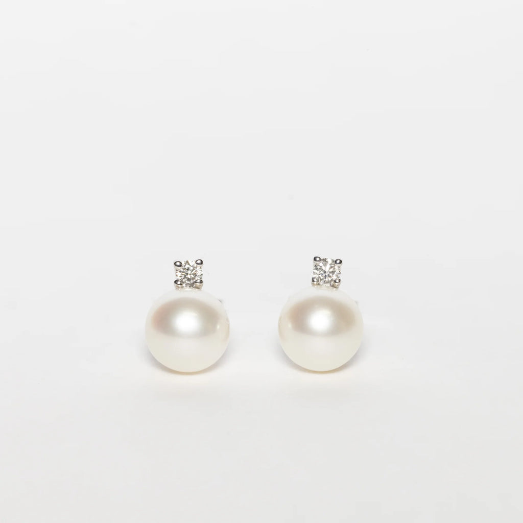 Orecchini in argento 925 Rodiato in perle e punti luce