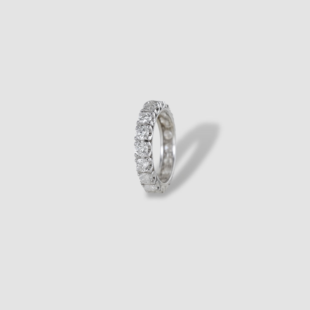 Anello Eternity Fedina in Argento 925 con Zirconi Grandi e Piccoli in Argento, Placcato Oro Giallo e Placcato Oro Rosa