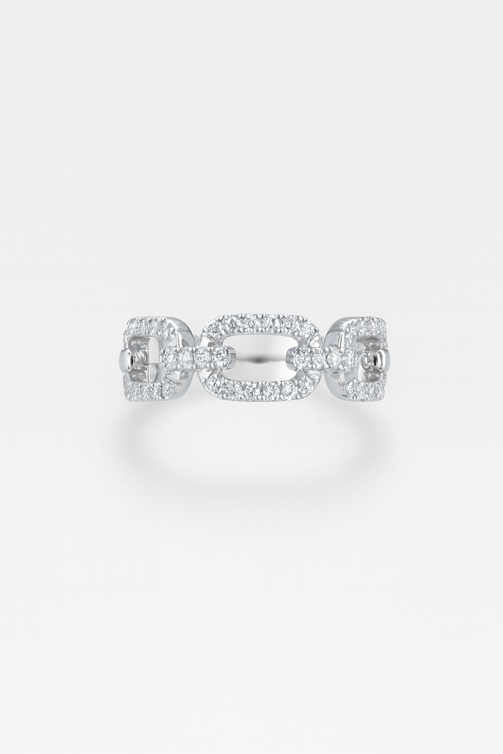 Anello Maglia Luxury in Oro 18K e Zirconi