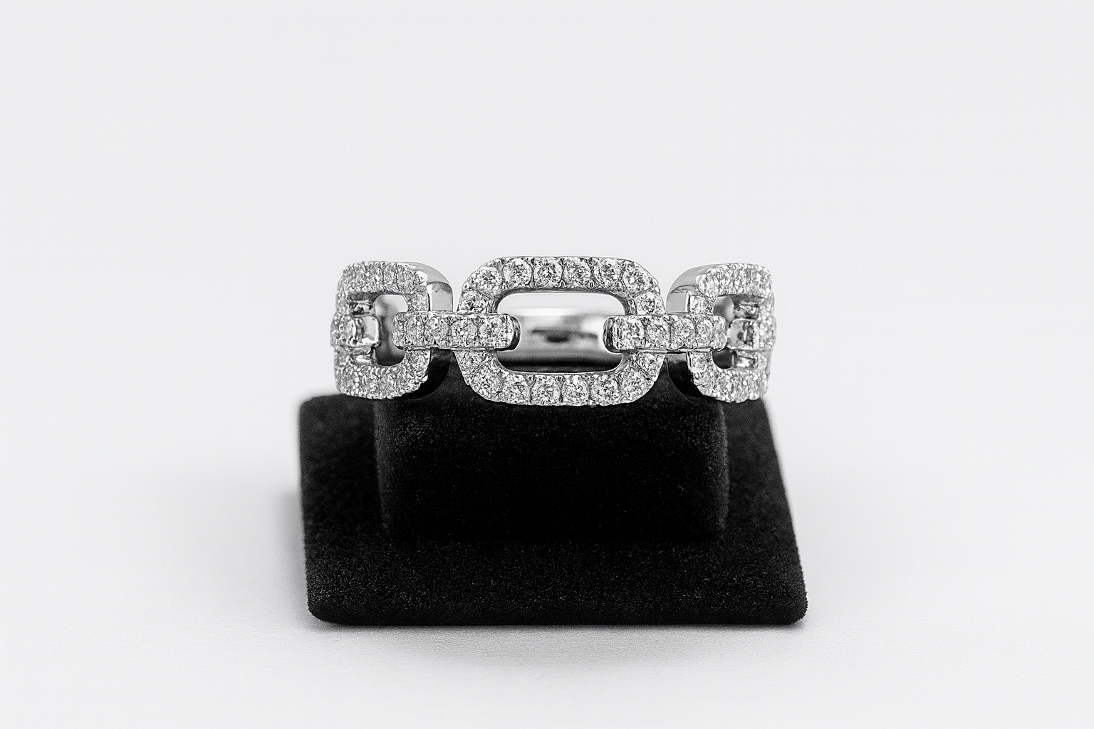 Anello Maglia Luxury in Oro 18K e Zirconi