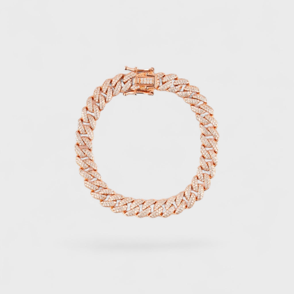 Bracciali groumette in Argento 925 con Zirconi - Disponibile in 3 Colorazioni - Lunghezza 18 cm