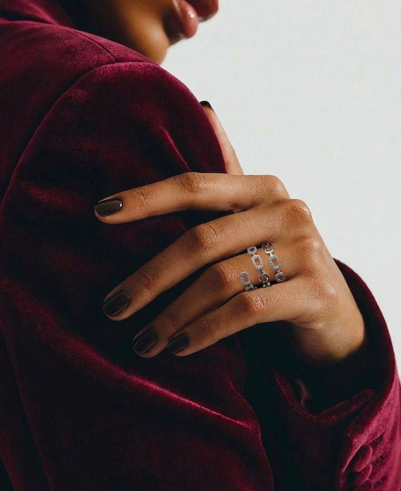 Anello Maglia Luxury in Oro 18K e Zirconi