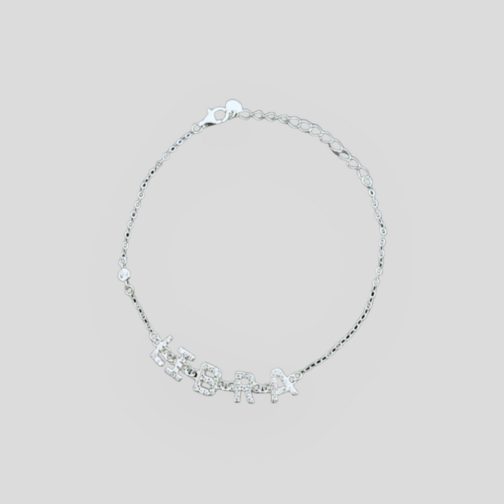 Bracciale con Segno Zodiacale in Argento 925 e Zirconi - Lunghezza 16+4cm