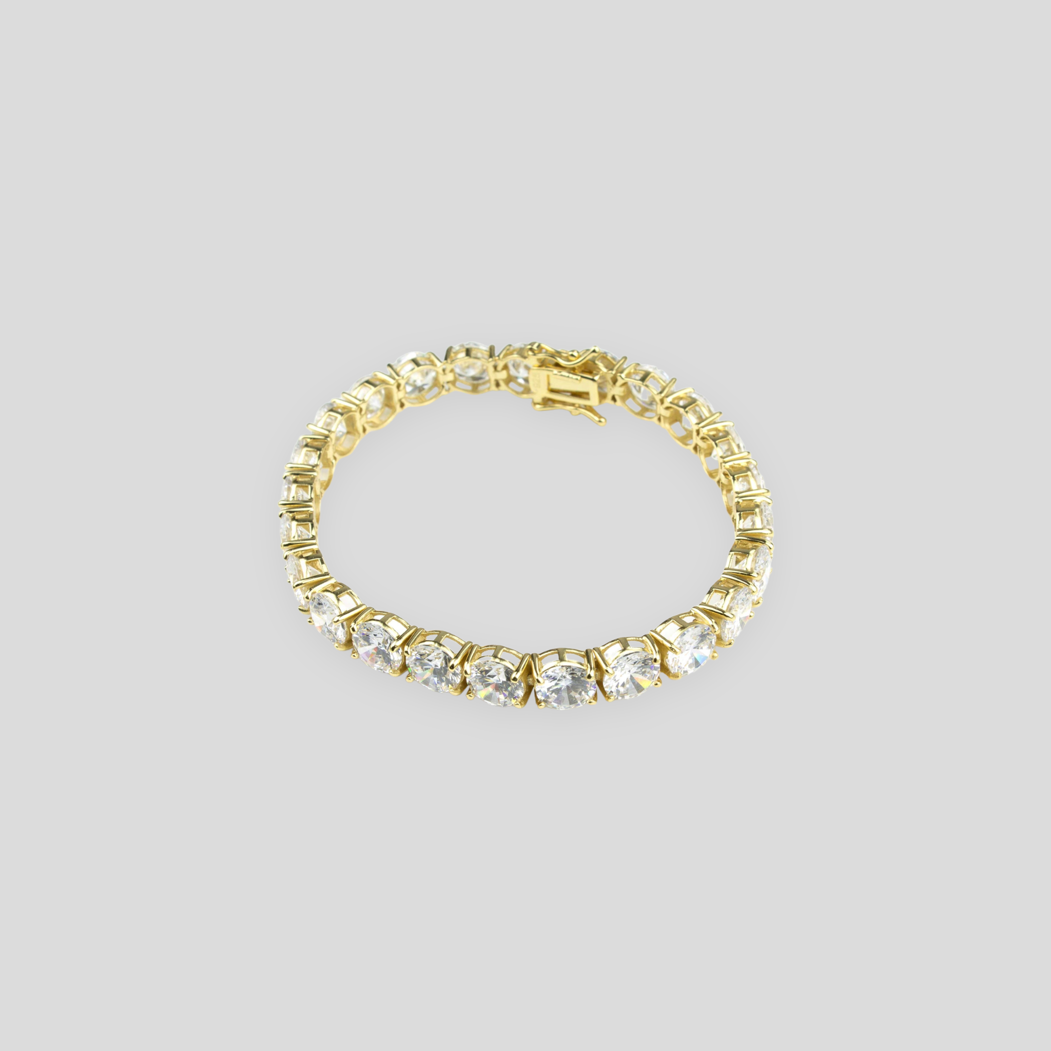 Bracciale Tennis in Argento 925 con Zirconi Trasparenti o Neri - Misura 17 e 18 - Chiusura a Cassetto - Colore argento, placcato oro giallo, placcato oro rosa