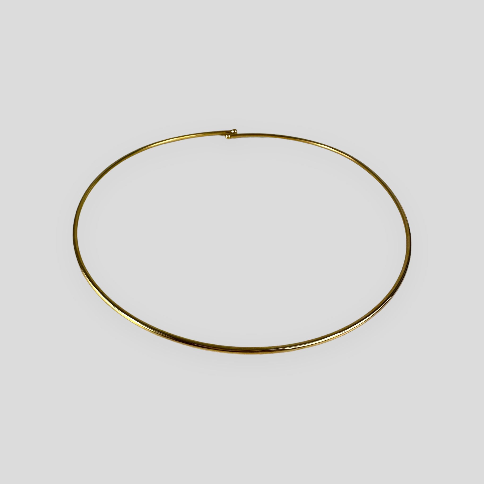 Collana girocollo rigida in argento 925, disponibile in 3 colorazioni