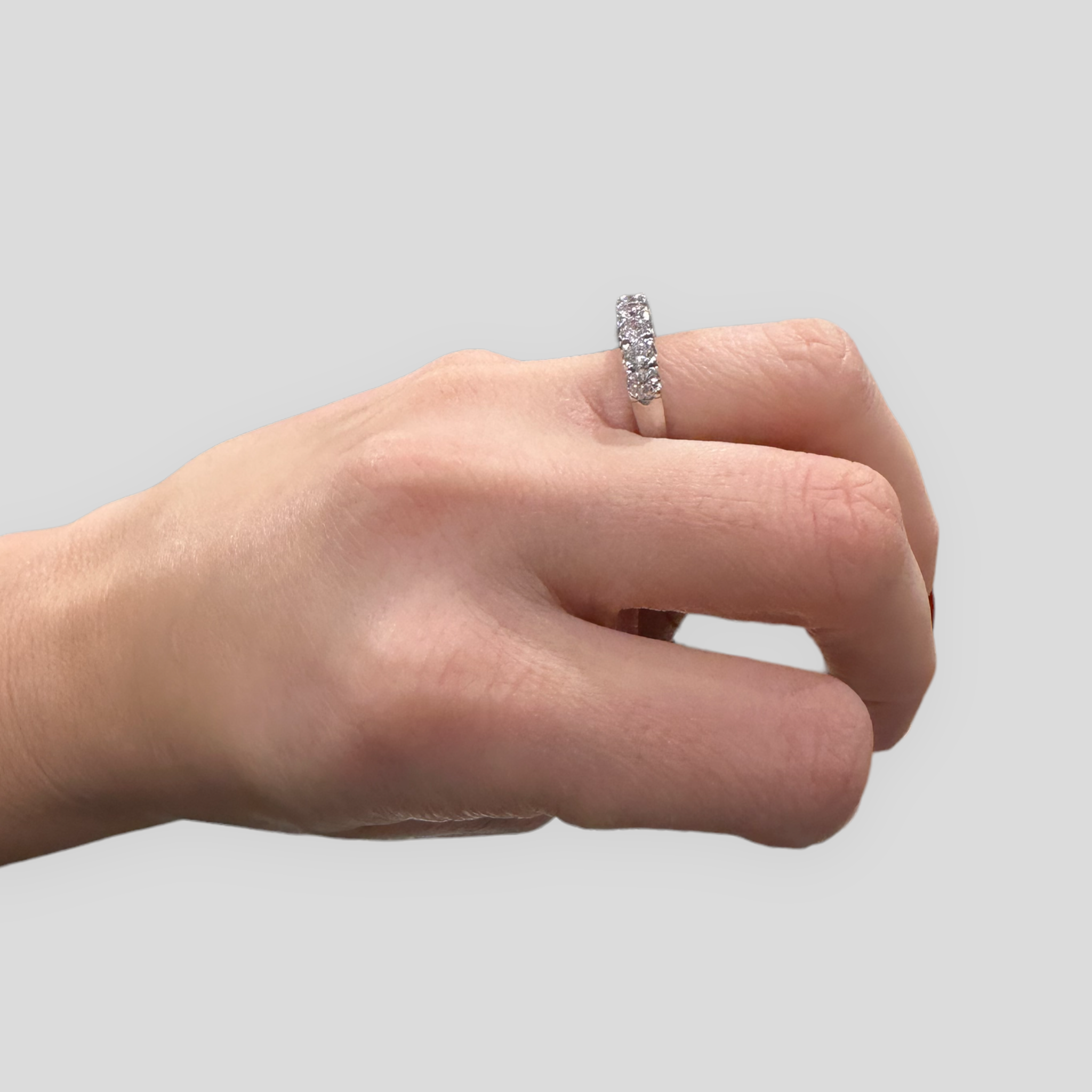 Anello Riviera in Argento 925 con 7 Zirconi Taglio Brillante