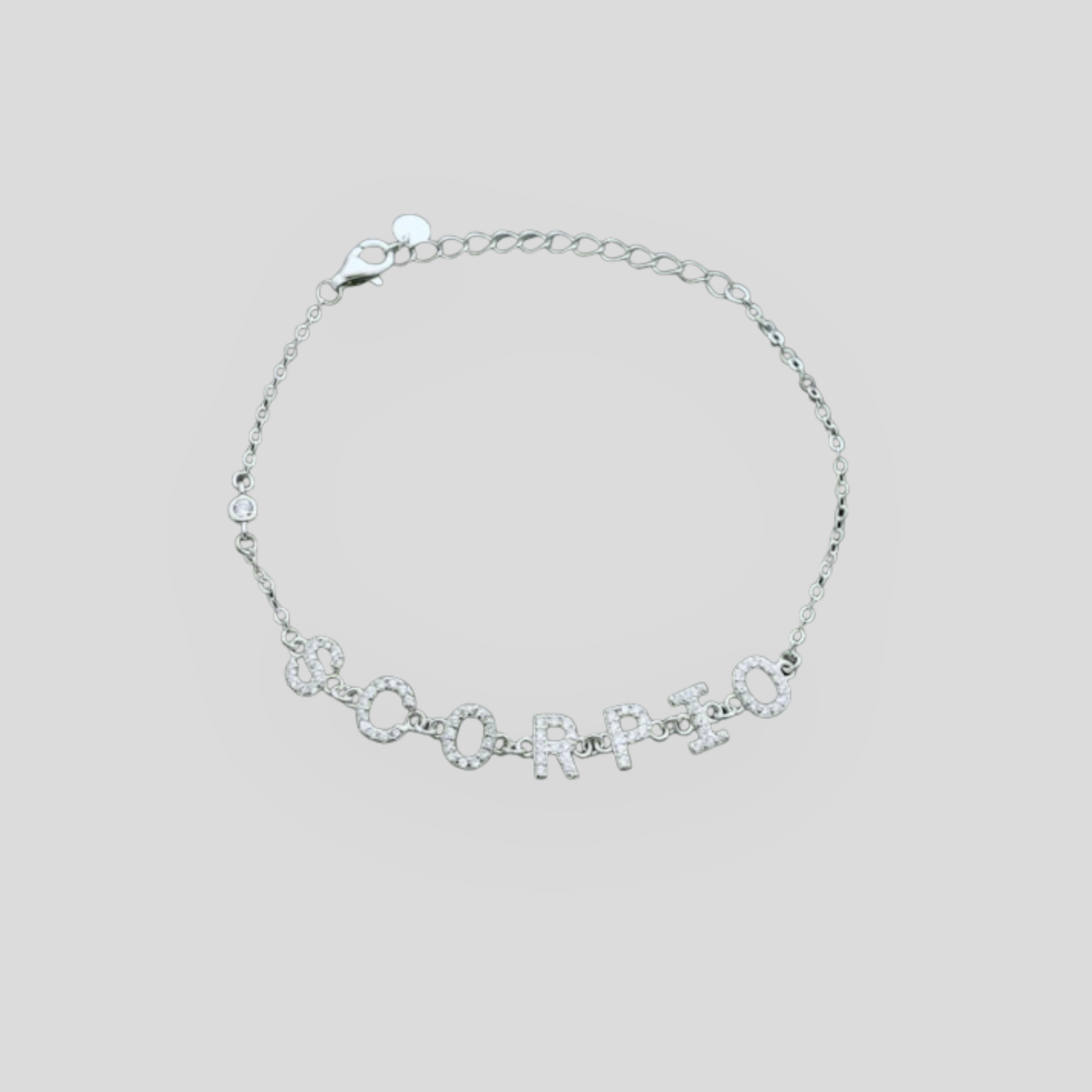 Bracciale con Segno Zodiacale in Argento 925 e Zirconi - Lunghezza 16+4cm