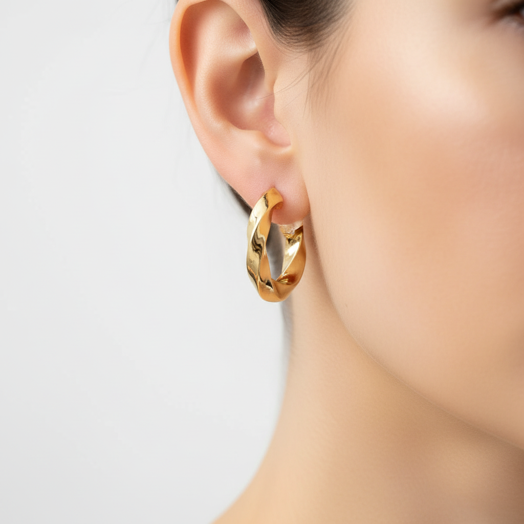 Orecchini cerchio avvitati in argento 925 - Tre circonferenze e colorazioni disponibili