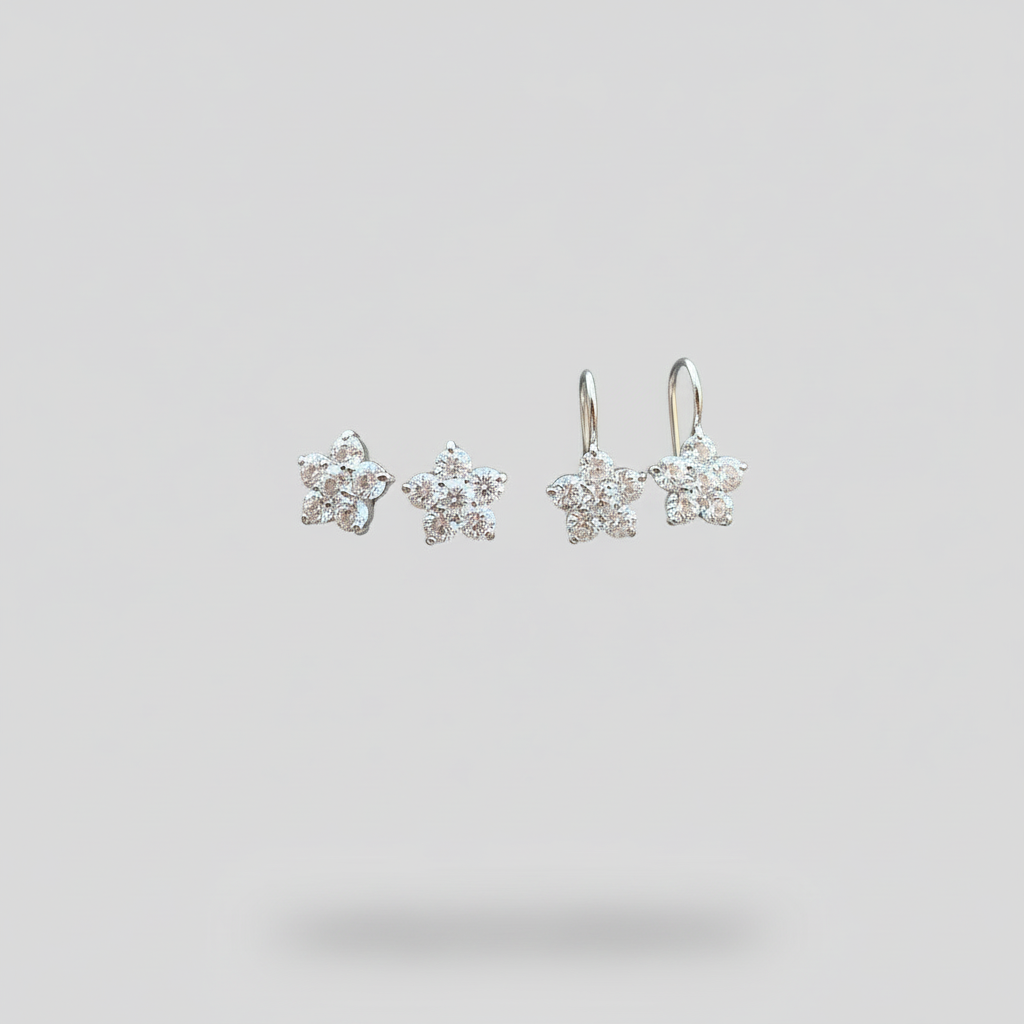 Orecchini Con Zirconi A Fiore - Italia - Foto 11